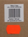 Dvojradové etikety 26x16 vlna ČERVENÁ
