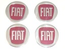 FIAT 60mm červené emblémy značky puklice ráfiky