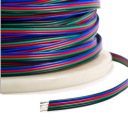 5x RGB KÁBEL 4 žilový STRAND AWG 22 páskový kábel 1m