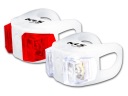 KELLYS TWINS LED SILIKÓNOVÉ BIELE LAMPY SET