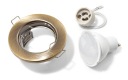 SET PEVNEJ HALOGENOVEJ MOSADZY + LED ZIAROVKA 1,5W + GU10 4500K