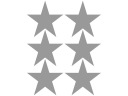 Samolepky na stenu SILVER STARS 10cm 12 ks