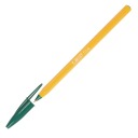 Rýchloschnúce tradičné oranžové guľôčkové pero BIC Orange jemne zelené 1x
