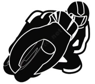 NÁLEPKA NA MOTOCYKLISTY CHASER ČIERNA