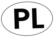 NÁLEPKA IDENTIFIKÁCIA KRAJINY POĽSKO PL VEĽKÁ NA NÁKLADNÉ VOZIDLO