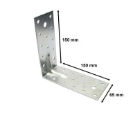 UHLOVÝ KONEKTOR S RAŽENÍM 150x150x65x2,0