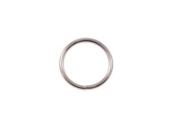 Koženkový prsteň na opasok 25/3 mm strieborný 10 ks