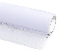 Ozdobný tyl na rolke BIELA ​​Svadobné Svadobné prijímanie Krst 15cm 9m