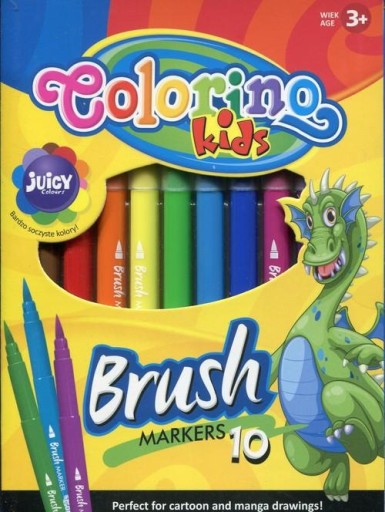 Colorino Kids štetcové popisovače 10 farieb
