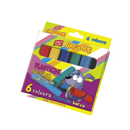 Neznačkujúci PLASTICINE 6 farieb EASY KIDS