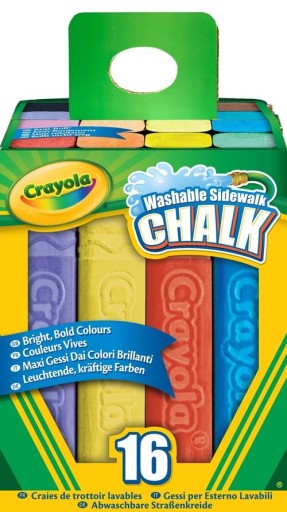 Umývateľné chodníkové kriedy 16 farieb Crayola