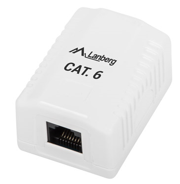 Lanberg nástenná zásuvka 1x RJ-45 Kat. 6e UTP