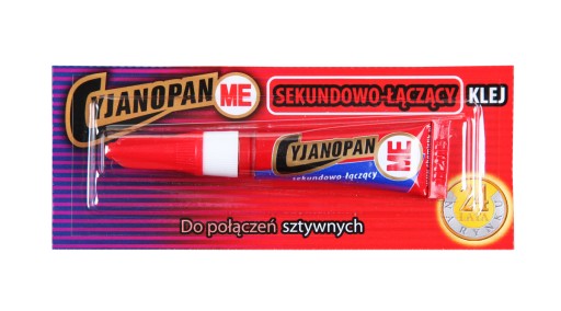 Cyanopan sekundové lepidlo, tuba 2g, tvrdé spojivo POĽSKO (42002)