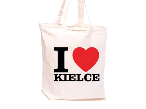 EKOLOGICKÁ nákupná taška cez rameno I LOVE KIELCE