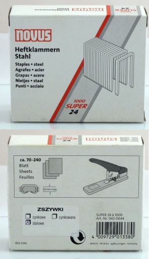 NOVUS SUPER 23/24 STAPLES, balenie 1000 kusov