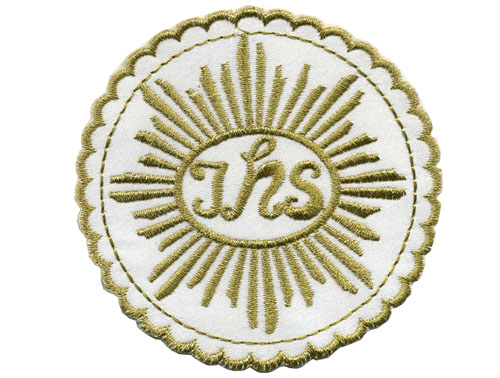 Nášivka COMMUNION Host, zlatá niť, satén, VÝŠIVKA