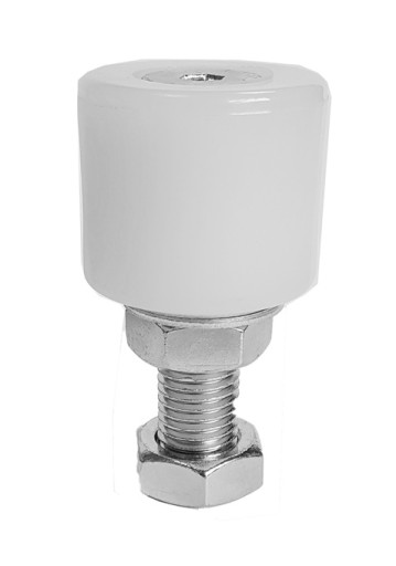VODIACA VALKA PRE POSUVNU BRÁNU Z PLASTU FI 40 MM BIELA
