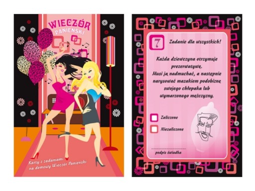 Kartičky s úlohami na sliepku v klube