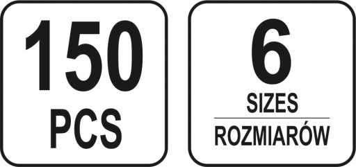 PRUŽINKY 150 KS. SET MIX VEĽKOSTI