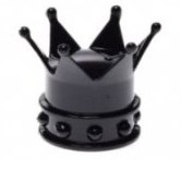 Čiapočky ventilov motocykla BLACK CROWN