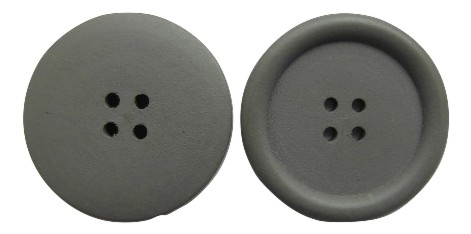 1ks drevený veľký okrúhly gombík 40mm sivý