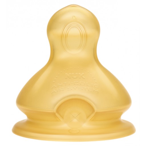 NUK Cumlík na fľašu latex 6m+ L First Choice+ 2 ks