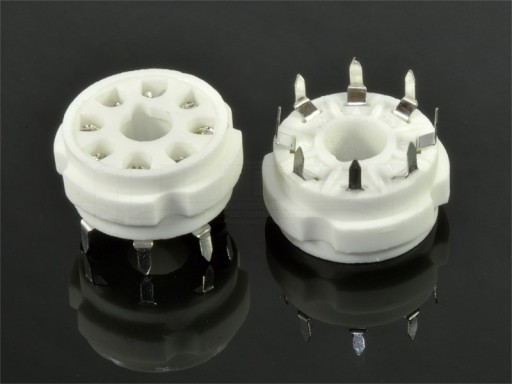 ZÁSUVKA KERAMICKÁ 8PIN PCB9 OCTAL 6SN7 EL34