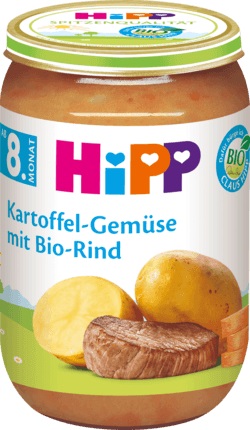 Hipp Bio Zemiaky Mrkva hovädzie 8m 220g