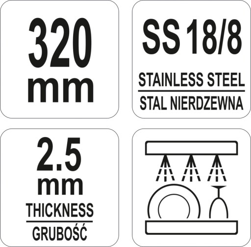 NEREZOVÝ CHROM CHROMOVÝ Nôž na mäso 320MM YATO