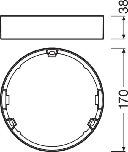 Rám pre LED panel DOWNLIGHT Slim DN155 LEDVANCE
