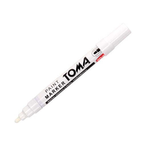 Olejový popisovač, 2,5 mm biely Toma TO40