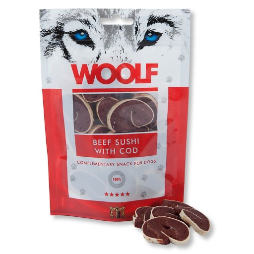 Woolf Beef Sushi s treskou hovädzinou s treskou 100g