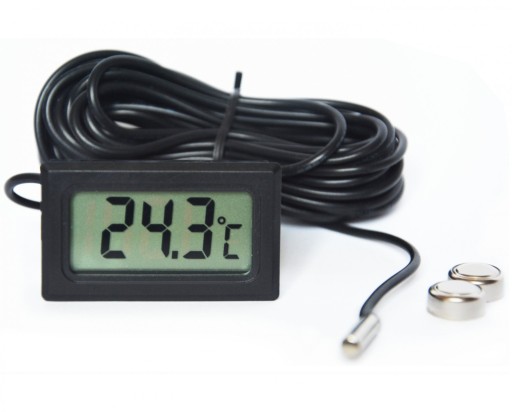 ELEKTRONICKÝ PANELOVÝ TEPLOMER -50°C +110°C SONDA 1m