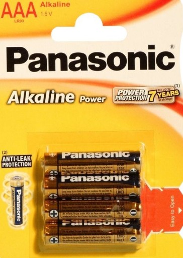 4ks LR03/AAA BATÉRIE PANASONIC ALKALICKÝ NAPÁJ