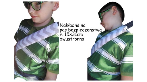 CAR BELT PROTECTOR, bavlnený poťah, HIT VZORY LiLo