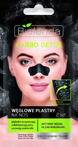 Bielenda Carbo Detox karbónové nosové lišty 2 ks.