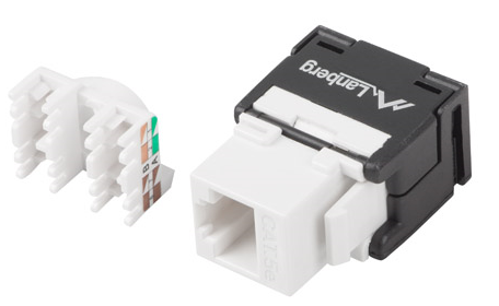 ZÁSUVKOVÝ KONEKTOR KEYSTONE RJ45 LSA UTP CAT 5e 45x45