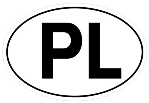 NÁLEPKA POĽSKO NÁLEPKY POLSKA PL ZNÁMKA