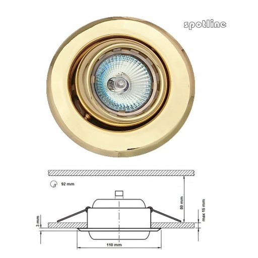 MOVING EYEBALL EYEBALL MR16 SPOTLINE GOLD MOSADZ