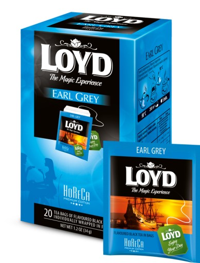 Čaj Earl Grey čierny v obálkach Loyd Horeca Premium 20 ks