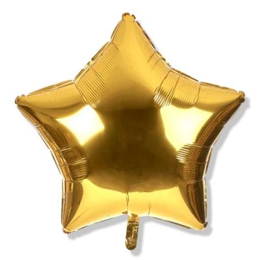 Hviezdny fóliový balón Hviezdny zlatý 45 cm