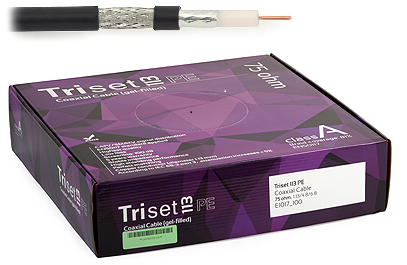 Triset-113 PE koaxiálny anténny kábel, gélový SAT kábel, 1 m