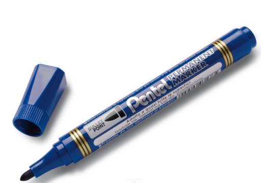 Permanentný MARKER PENTEL N850 okrúhly modrý