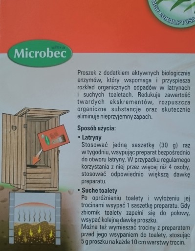 MICROBEK na suchú latrínu, 4 kusy, po 30g
