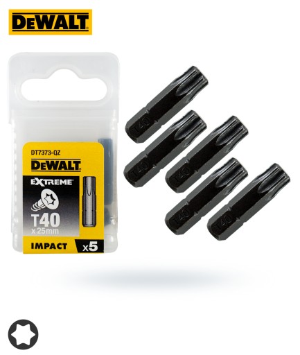 DT7373 DEWALT Nárazové bity T40x25mm Torsion 5ks