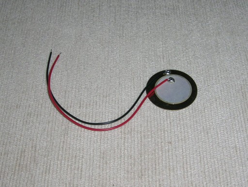 piezomenič 27mm, káble 20cm