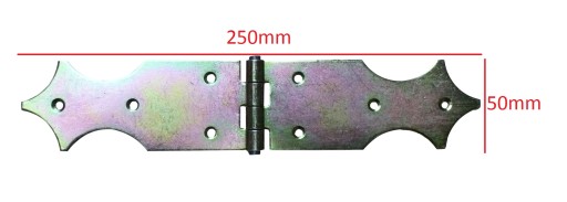 Poľský dekoračný stavebný pánt 250x50x2mm POZINKOVANÝ