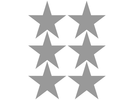 Samolepky na stenu SILVER STARS 10cm 12 ks