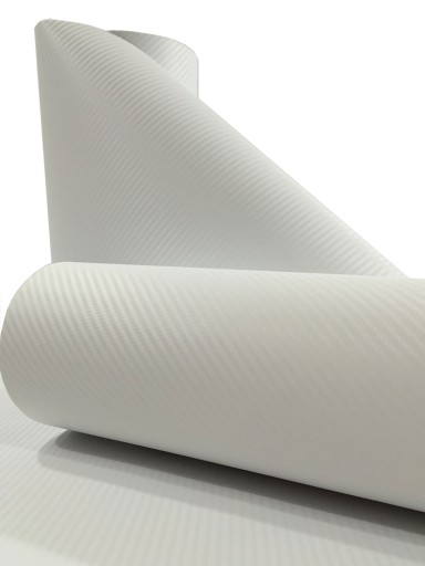 3D UHLÍKOVÁ FÓLIA UHLÍKOVÁ BIELA DYHA 1,27 x 0,5 m