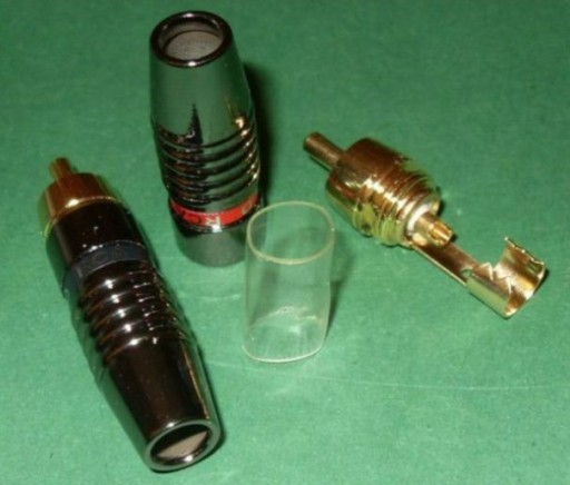Zástrčka RCA cinch Plug HQ pre kábel do 6,5 mm zlata (1970